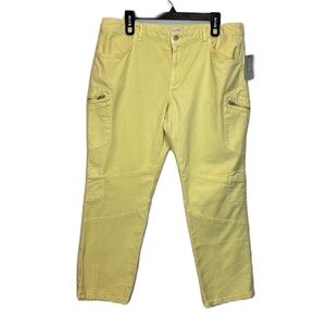 Pilcro Anthropologie Jefferson Cargo Pants  Jeans Yellow Size 32P Petite